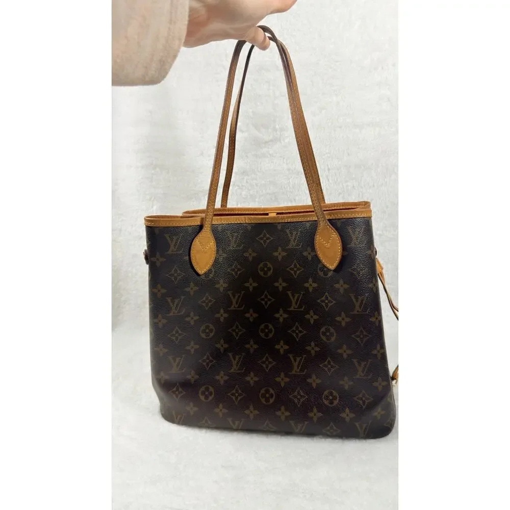 Louis Vuitton Neverfull Monogram Tote MM Brown Canvas